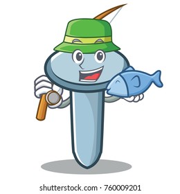 Fishing nail character cartoon style
