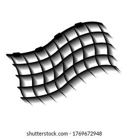 Fishing net and black shadow, sign for design, vector illustration