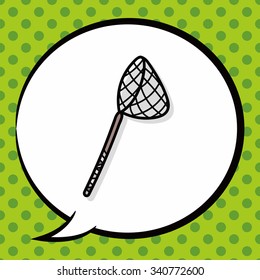 Fishing net doodle, speech bubble