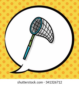 Fishing net doodle, speech bubble
