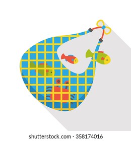 fishing net flat icon