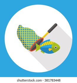 fishing net flat icon