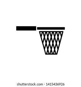 Fishing Net. Flat Vector Icon illustration. Simple black symbol on white background. Fishing Net sign design template for web and mobile UI element