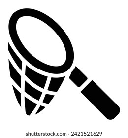 Fischernetz-Glyphe Symbol Hintergrund Weiß