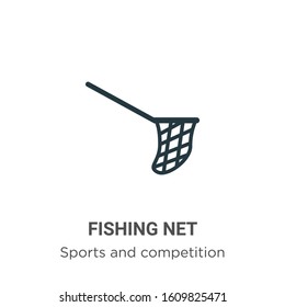 Fishing net glyph icon vector on white background. Flat vector fishing net icon symbol sign from modern sports and competition collection for mobile concept and web apps design.