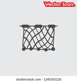 Fishing net icon isolated sign symbol and flat style for app, web and digital design. Vector illustration.