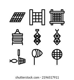 fishing net icon or logo isolated sign symbol vector illustration - Collection of high quality black style vector icons
