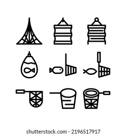 fishing net icon or logo isolated sign symbol vector illustration - Collection of high quality black style vector icons
