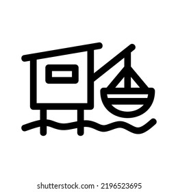 fishing net icon or logo isolated sign symbol vector illustration - high quality black style vector icons
