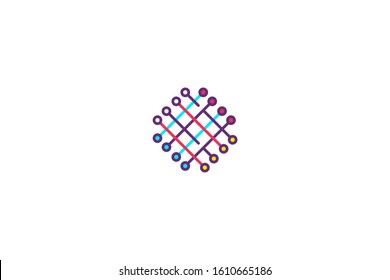 Fishing net icon in trendy flat style isolated on white background vector illustration