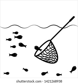 Fishing Net Icon Vector Art Illustration