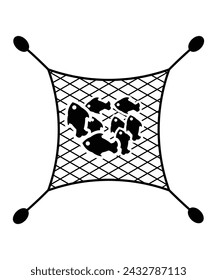 fishing net icon, vector best flat icon.
