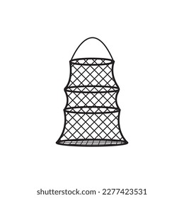 fishing net icon vector illustration template design