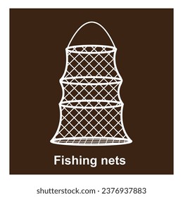 Fishing net icon vector illustration template design