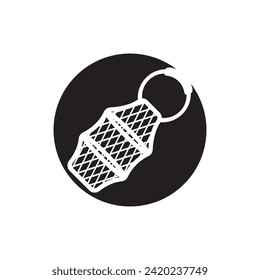 diseño de ilustración de vector de icono de red de pesca