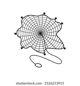 fishing net icon vector illustration template design