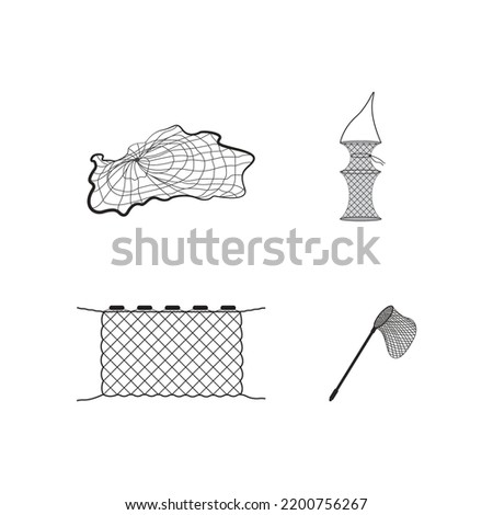 fishing net icon vector illustration template design Foto stock © 