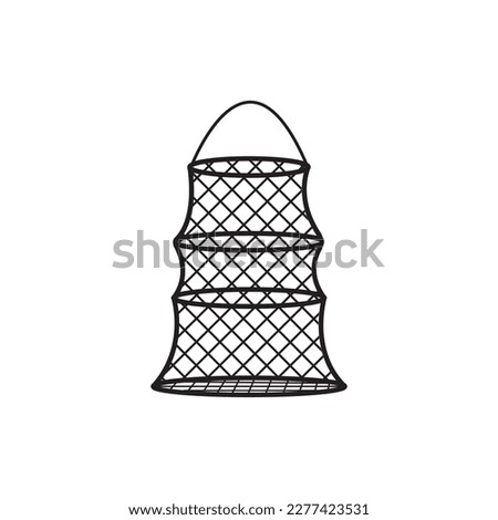 fishing net icon vector illustration template design
