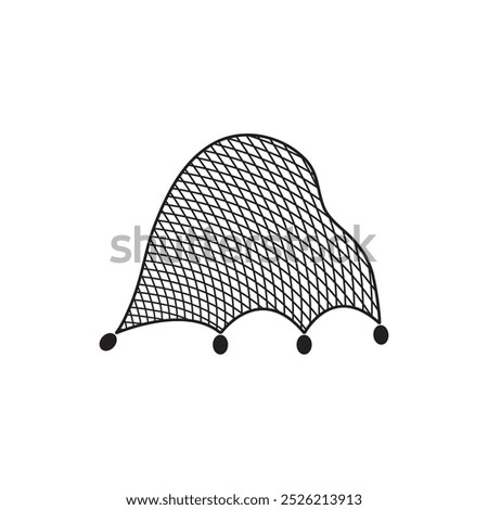 fishing net icon vector illustration template design