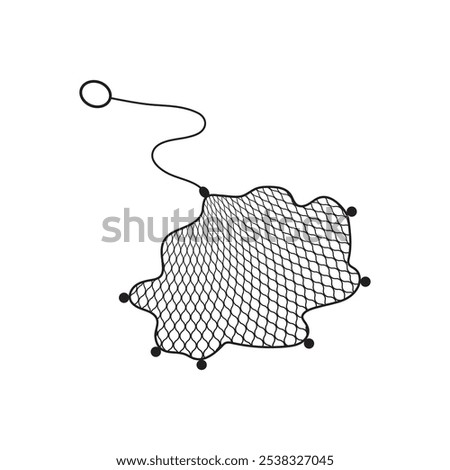 fishing net icon vector illustration template design
