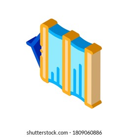 fishing net icon vector. isometric fishing net sign. color isolated symbol illustration