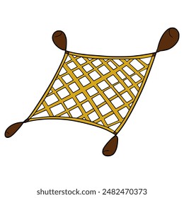 fishing net illustration hand drawn isolated vector