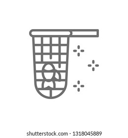 Fishing net line icon.