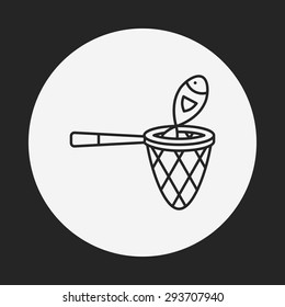fishing net line icon