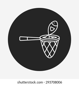 fishing net line icon