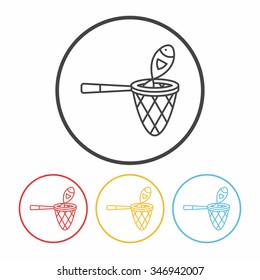fishing net line icon