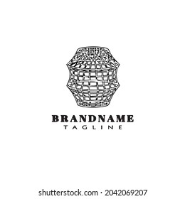 fishing net logo design template icon black modern isolated vector illustration