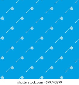 Fishing net pattern repeat seamless in blue color for any design. Vector geometric illustration