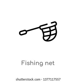 fishing net vector line icon. Simple element illustration. fishing net outline icon from sports and competition concept. Can be used for web and mobile
