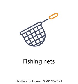 Fishing nets vector icon stock illustration