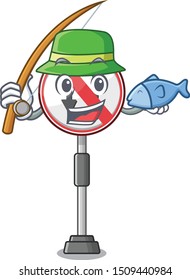Fishing no u turn isolated the mascot