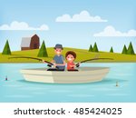 two-people-in-a-fishing-boat image - Free stock photo - Public