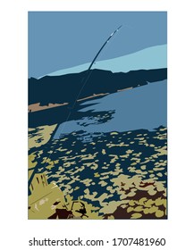 
fishing on the lake sea