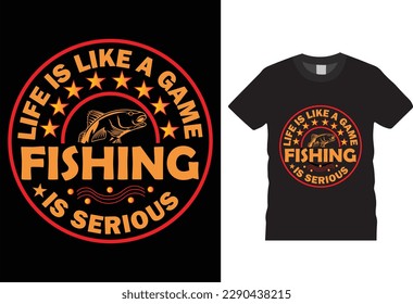 Fishing is one of my favorite occupations. T-shirt, design, template, vector, dead fish, fish, handwritten font,  design, illustration, fisherman, pirate design, poster, hunting, fisherman, hooker,