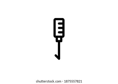 Icono de contorno de pesca - Hook