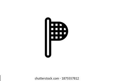 Icono de contorno de pesca - Red de pesca