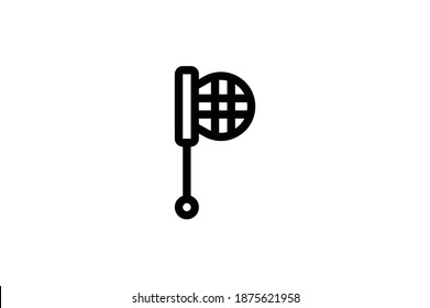Icono de contorno de pesca - Red de pesca