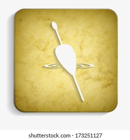 fishing parchment icon