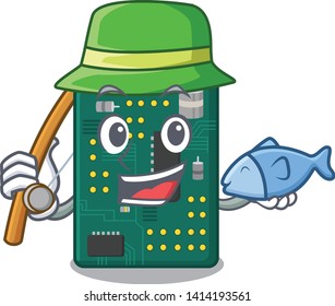 Fishing PCB circuit board in PC characters