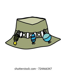 fishing peasant hat object, to warker