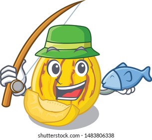 Fishing pepino melon with the character shape