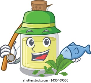 Fishing peppermint oil in the character bottles