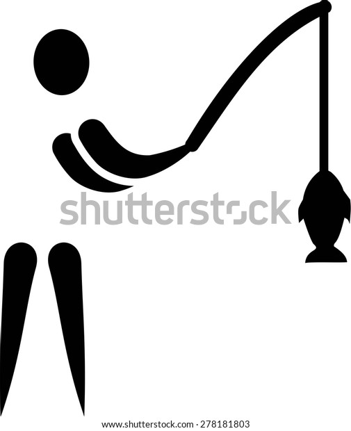 Fishing Pictogram Stock Vector (Royalty Free) 278181803 | Shutterstock