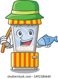 Fishing popcorn vending machine is formed cartoon