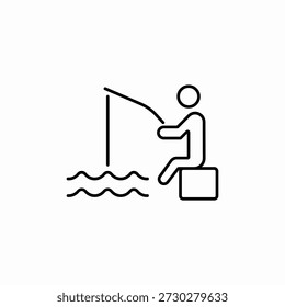 fishing practice icon sign vector