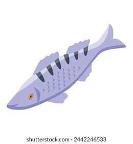 Fishing prey icon isometric vector. Piscatorial industry. Aquatic seafood catch